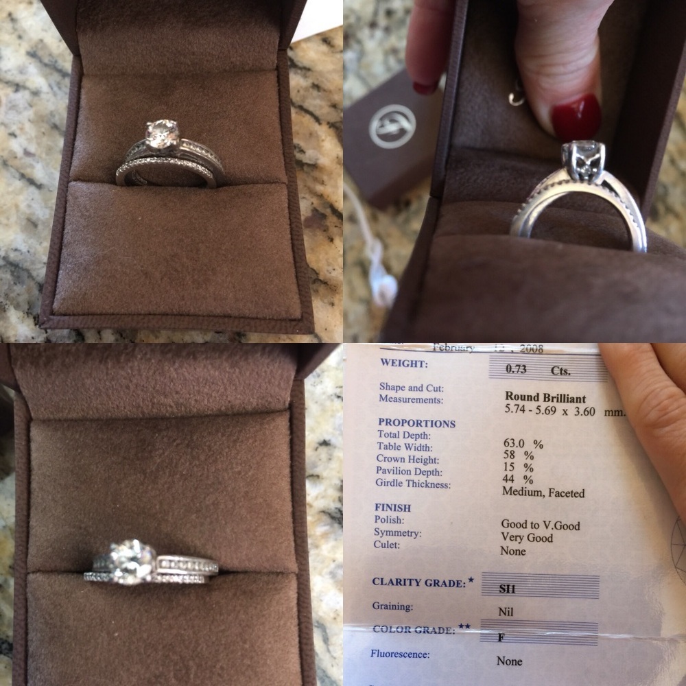 .73 perfect cut engagement ring.
